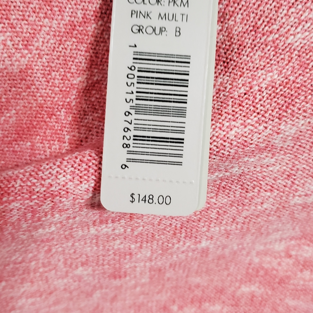 NWT NIC+ZOE Multicolor Open Front Cardigan Pastel Abstract Women's Size Large - Picture 7 of 8